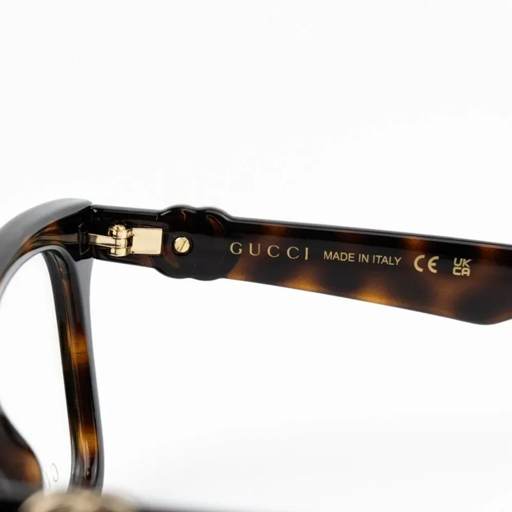 NEW Gucci GG1728O 002 Havana Square Women Eyeglasses